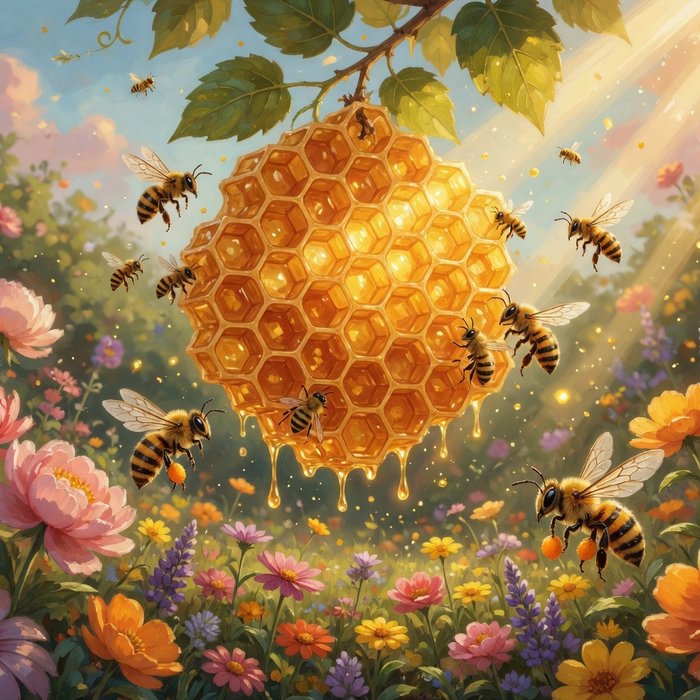 Honeycomb Garden slot game art, nature theme