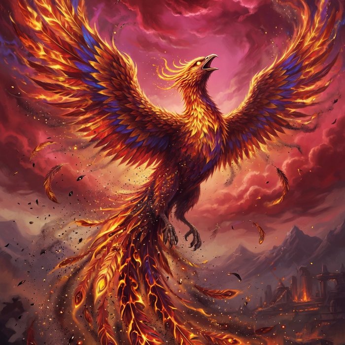 Phoenix Rebirth slot game art, mythic theme
